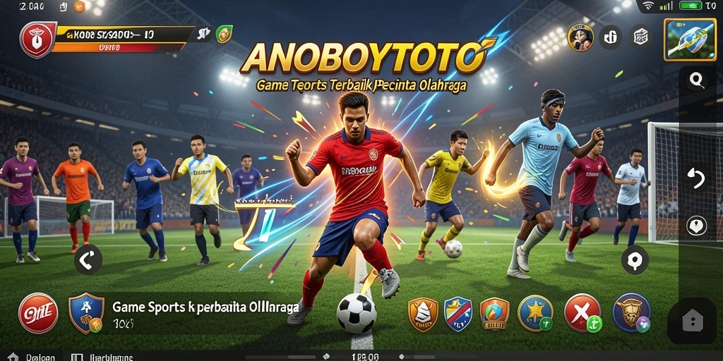 Tampilan gameplay ANOBOYTOTO dengan aksi olahraga yang mendebarkan.