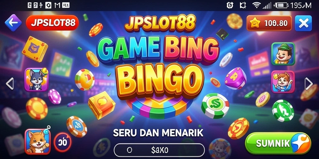 Screenshot utama JPSLOT88 menampilkan permainan Bingo yang seru dan interaktif.