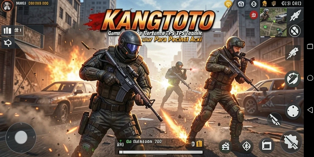 Tampilan gameplay menegangkan di KANGTOTO dengan aksi TPS yang intens.