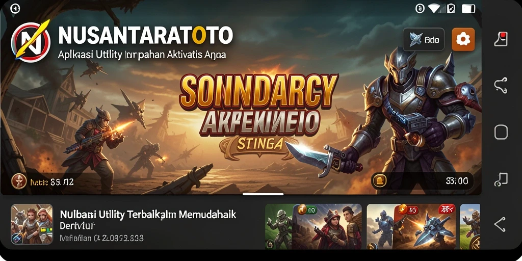 Screenshot utama NUSANTARATOTO menampilkan antarmuka aplikasi Utility yang intuitif.