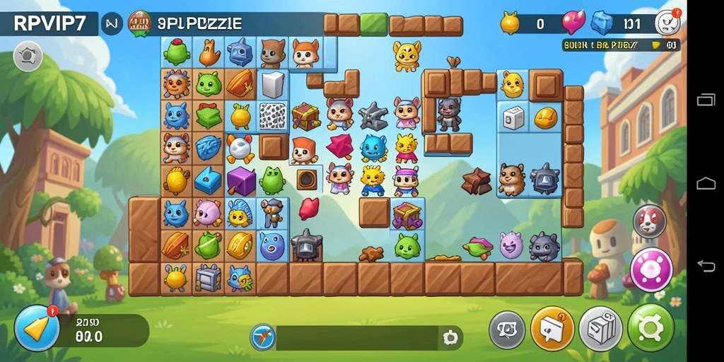 Screenshot utama RPVIP7 menunjukkan gameplay Puzzle yang menarik.